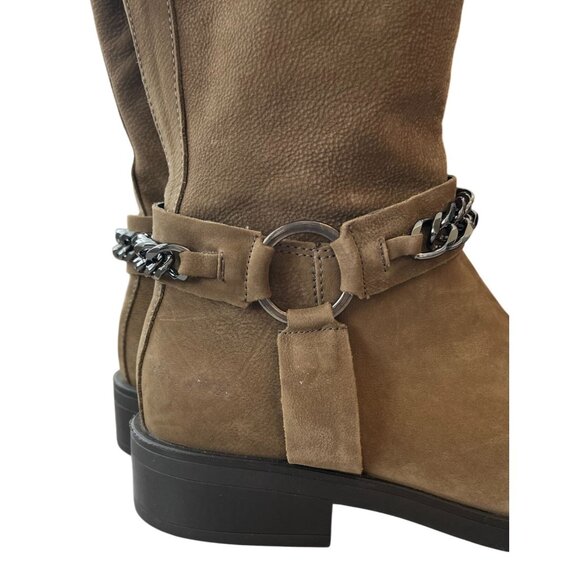 Steve Madden Quin Nubuck Leather Tall Boots Tan Brown size 39 (8.5-9) - Picture 10 of 14